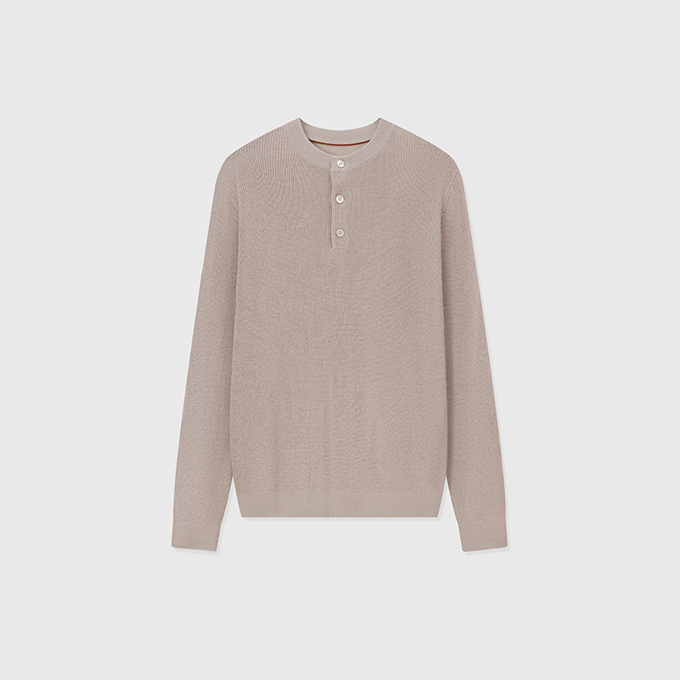 brunello cucinelli ribbed henley knit sweater